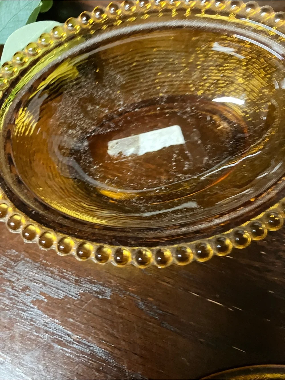 Vintage Amber Glass Hen Covered Dish